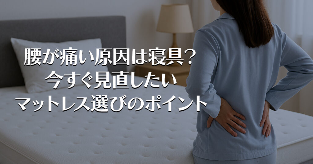 腰が痛い原因は寝具？今すぐ見直したいマットレス選びのポイント